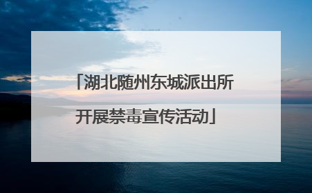 湖北随州东城派出所开展禁毒宣传活动