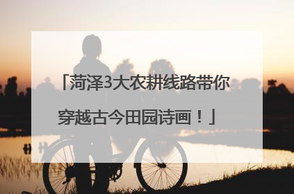 菏泽3大农耕线路带你穿越古今田园诗画！