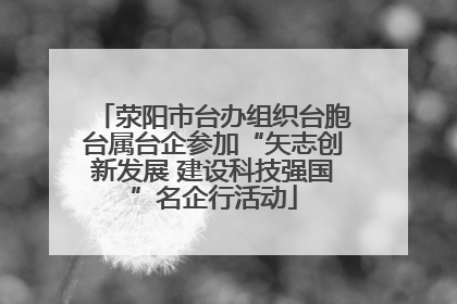 荥阳市台办组织台胞台属台企参加“矢志创新发展 建设科技强国”名企行活动