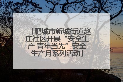 肥城市新城街道赵庄社区开展“安全生产 青年当先”安全生产月系列活动