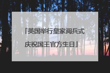 英国举行皇家阅兵式庆祝国王官方生日