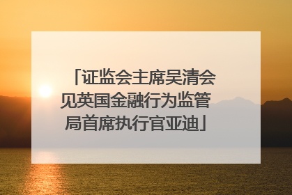 证监会主席吴清会见英国金融行为监管局首席执行官亚迪