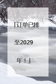 订单已排至2029年！