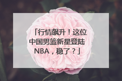 行情飙升！这位中国男篮新星登陆NBA，稳了？