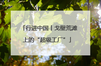行进中国丨戈壁荒滩上的“超级工厂”