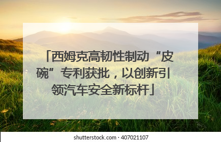西姆克高韧性制动“皮碗”专利获批，以创新引领汽车安全新标杆