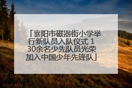 襄阳市磁器街小学举行新队员入队仪式 130余名少先队员光荣加入中国少年先锋队