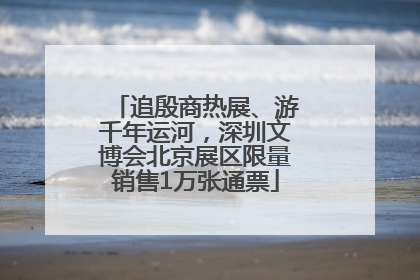 追殷商热展、游千年运河，深圳文博会北京展区限量销售1万张通票