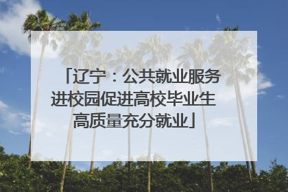 辽宁：公共就业服务进校园促进高校毕业生高质量充分就业