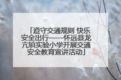 遵守交通规则 快乐安全出行——怀远县龙亢镇实验小学开展交通安全教育宣讲活动