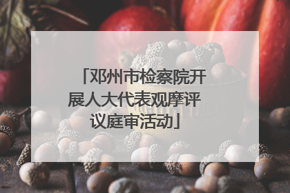 邓州市检察院开展人大代表观摩评议庭审活动