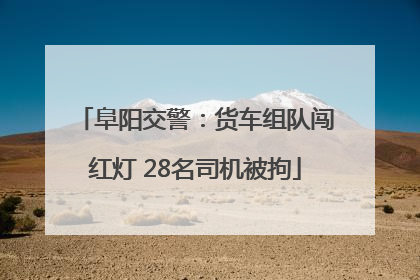 阜阳交警：货车组队闯红灯 28名司机被拘