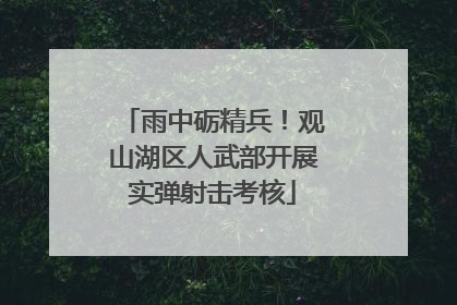 雨中砺精兵！观山湖区人武部开展实弹射击考核