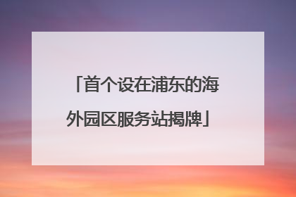 首个设在浦东的海外园区服务站揭牌