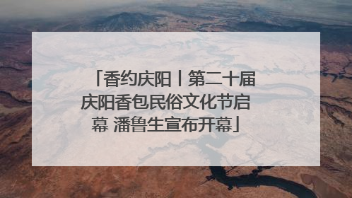 香约庆阳丨第二十届庆阳香包民俗文化节启幕 潘鲁生宣布开幕
