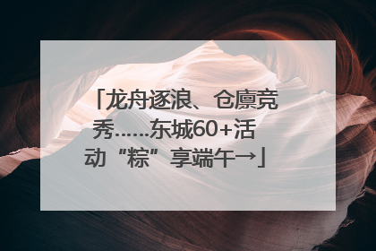 龙舟逐浪、仓廪竞秀……东城60+活动“粽”享端午→