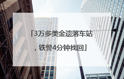 3万多美金遗落车站，铁警4分钟找回