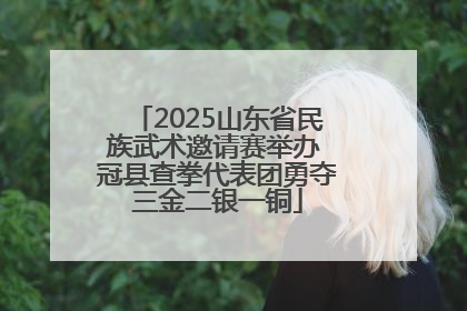 2025山东省民族武术邀请赛举办 冠县查拳代表团勇夺三金二银一铜