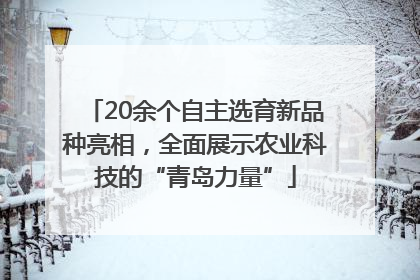 20余个自主选育新品种亮相，全面展示农业科技的“青岛力量”