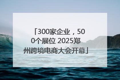 300家企业，500个展位 2025郑州跨境电商大会开幕