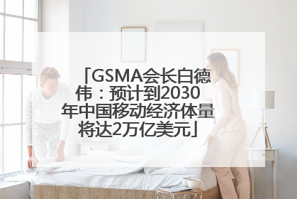 GSMA会长白德伟：预计到2030年中国移动经济体量将达2万亿美元
